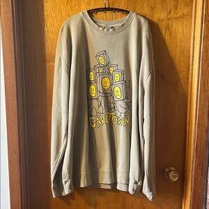 Cavtown Graphic Men's Crewneck Sweater - Olive XL